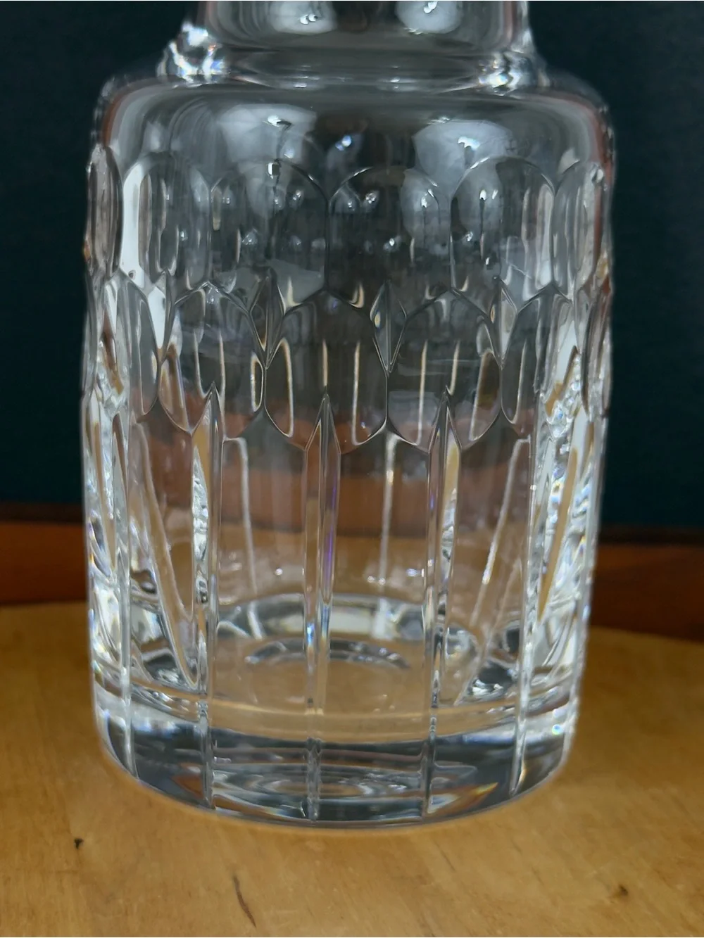 Vintage Atlantis “Omega Pattern” Crystal Vase or Carafe Hand Crafted in Portugal